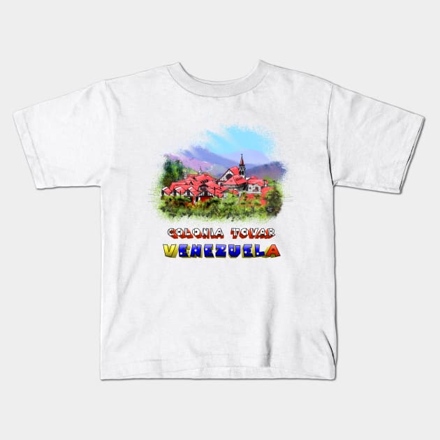 Colonia Tovar Kids T-Shirt by Robertilustrado